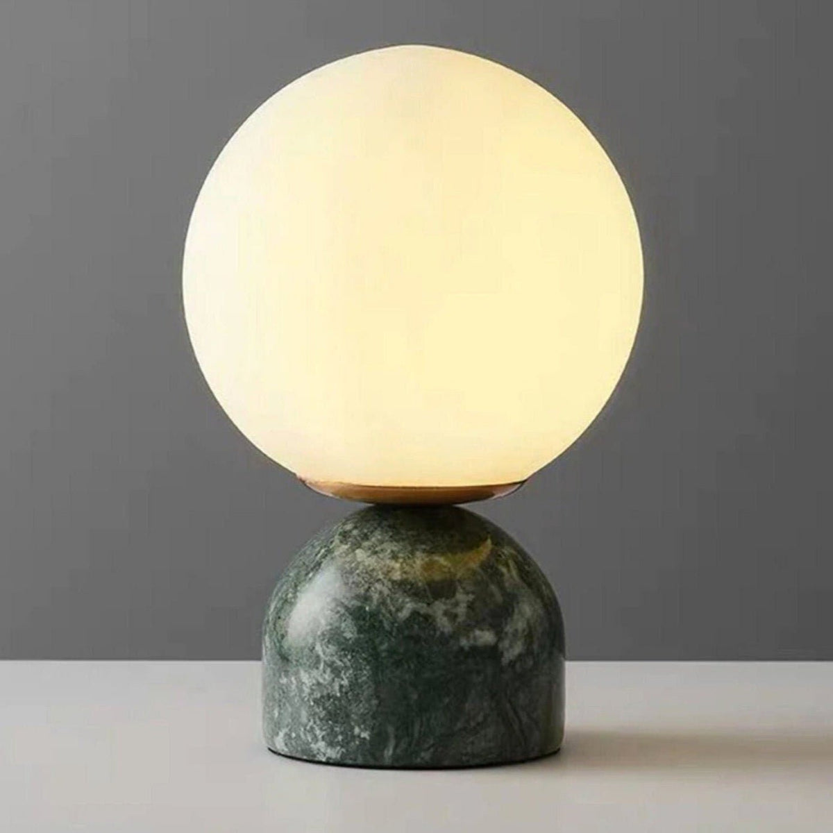 Marble Base & Glass Orb Table Lamp