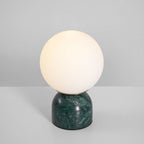 Marble Base & Glass Orb Table Lamp