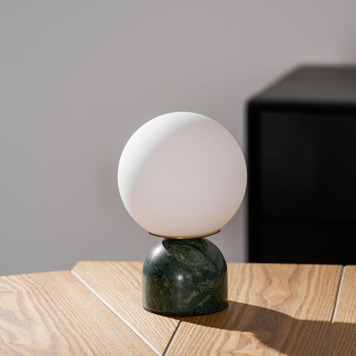 Marble Base & Glass Orb Table Lamp