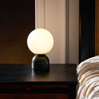 Marble Base & Glass Orb Table Lamp