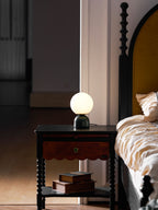 Marble Base & Glass Orb Table Lamp