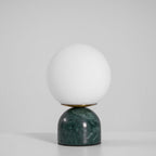 Marble Base & Glass Orb Table Lamp