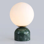 Marble Base & Glass Orb Table Lamp