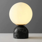 Marble Base & Glass Orb Table Lamp