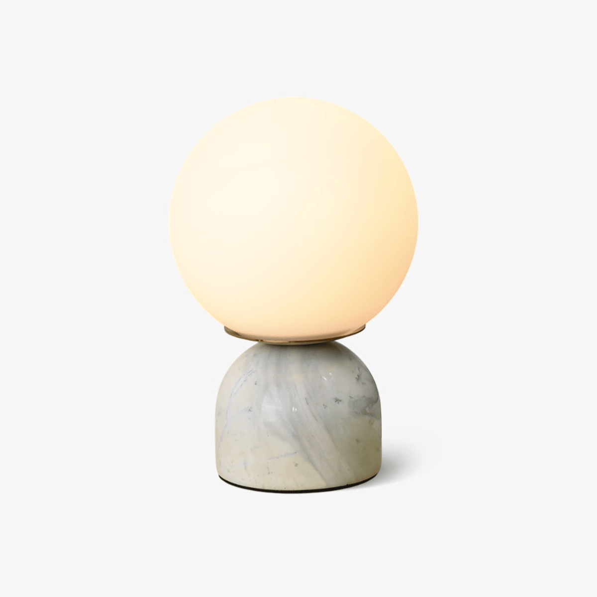 Marble Base & Glass Orb Table Lamp