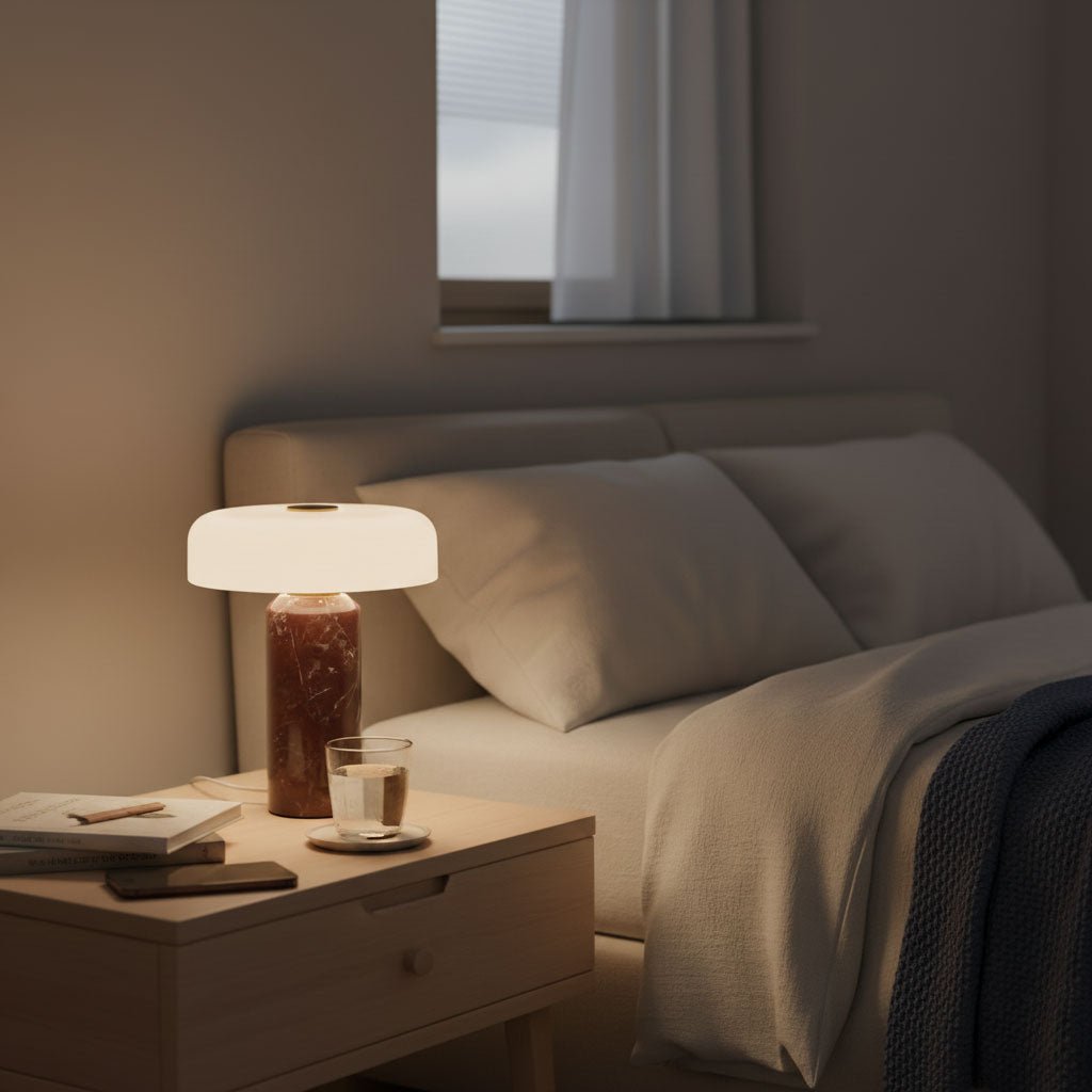 Marble Base LED Table Lamp (USB Rechargeable)