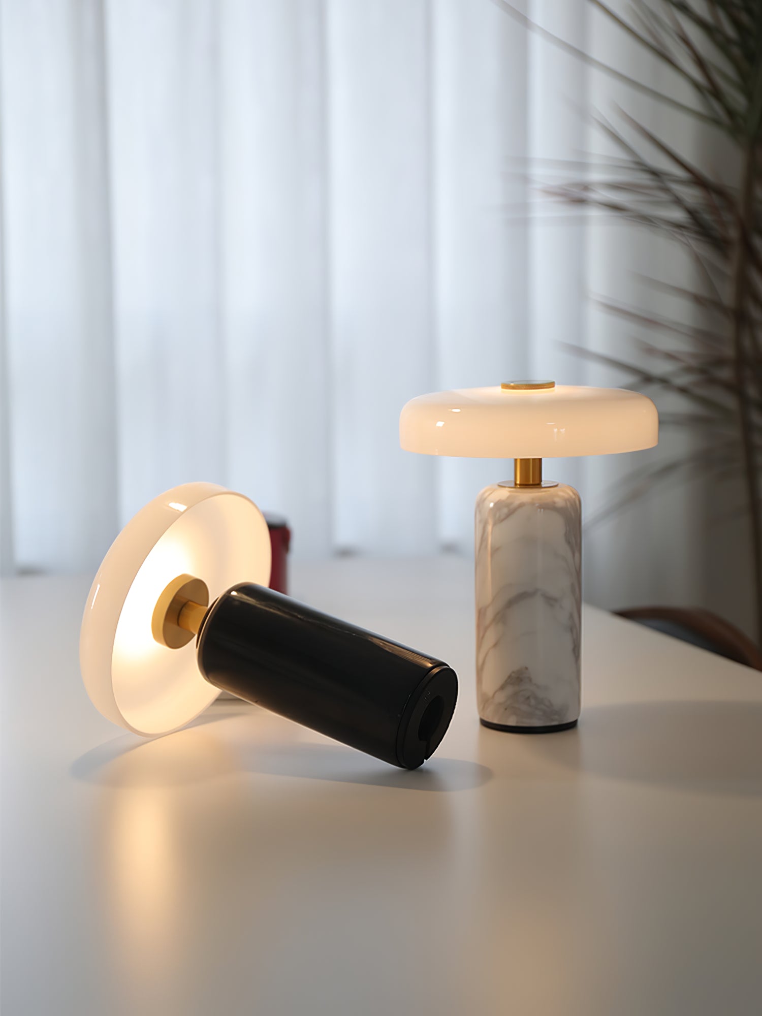 Marble Base LED Table Lamp (USB Rechargeable)