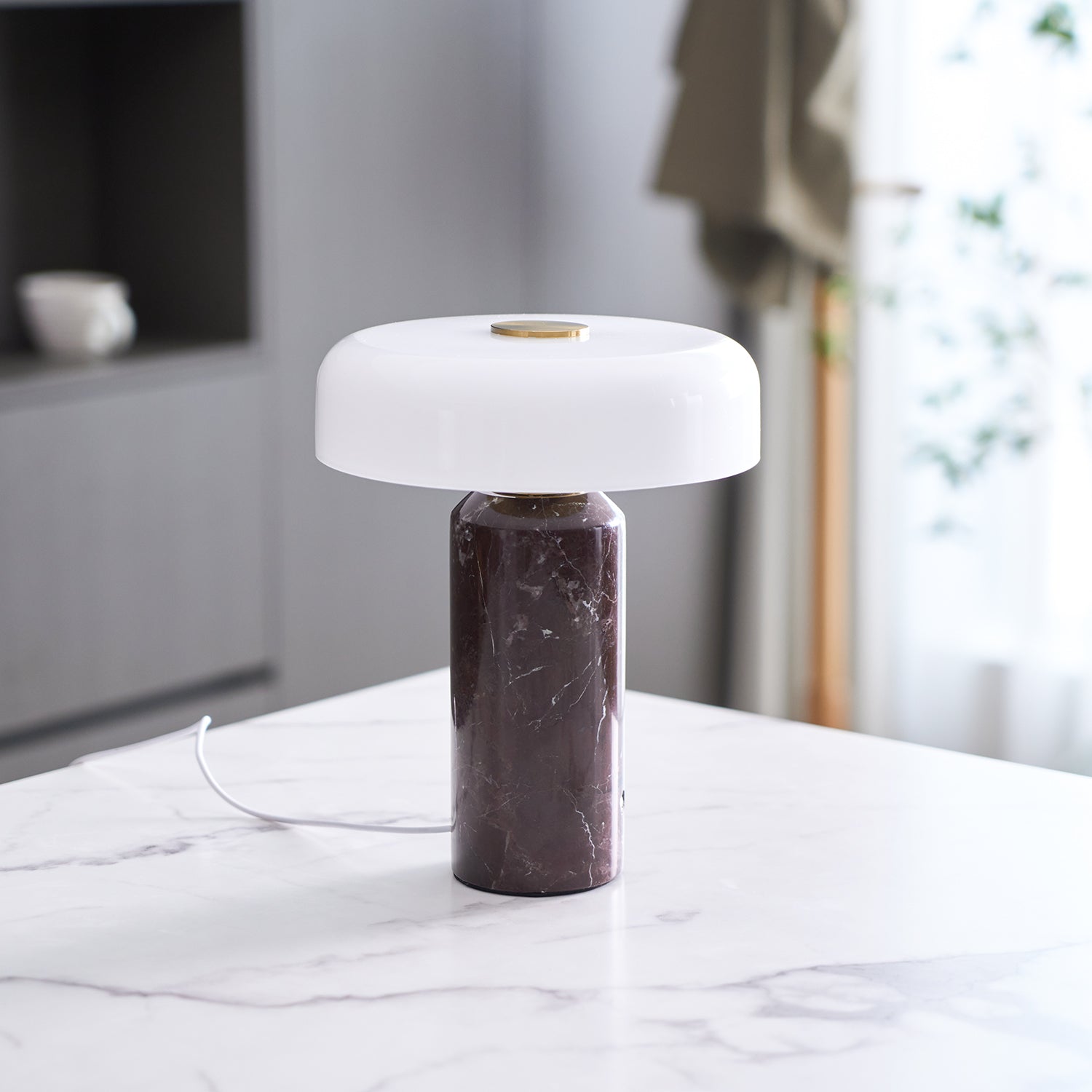 Marble Base LED Table Lamp (USB Rechargeable)