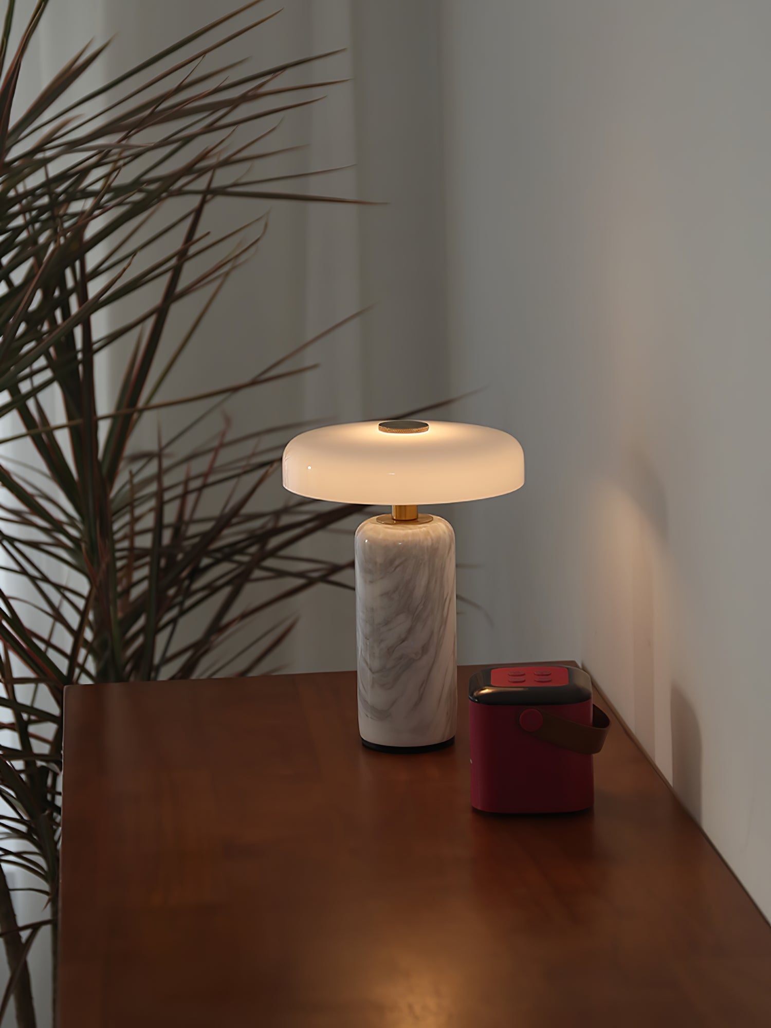 Marble Base LED Table Lamp (USB Rechargeable)