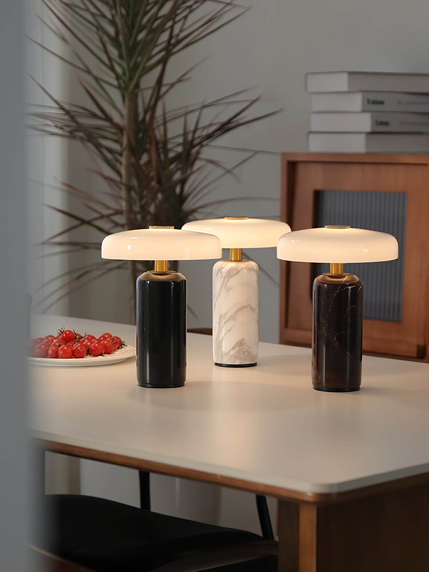 Marble Base LED Table Lamp (USB Rechargeable)