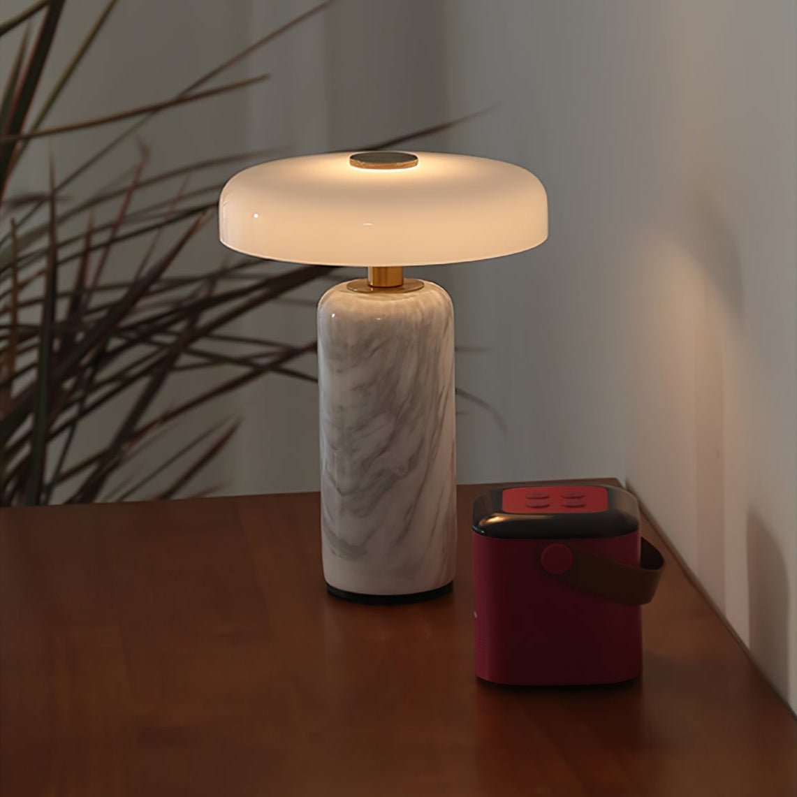 Marble Base LED Table Lamp (USB Rechargeable)