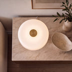Marble Base Opaline Glass Touch-Control LED Table Lamp (USB Charging)