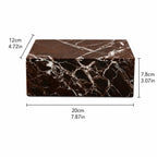 Marble-Look Acrylic Space-Saving Cotton Pad & Swab Organizer