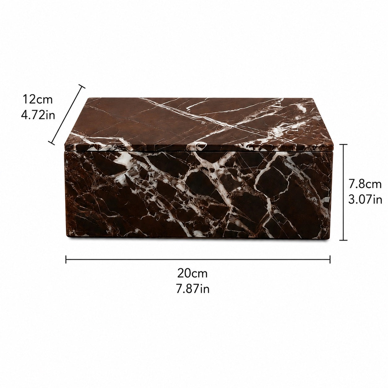 Marble-Look Acrylic Space-Saving Cotton Pad & Swab Organizer
