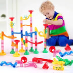 Marble Run Set 133-Piece Tool-Free Modular Translucent Tracks