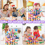 Marble Run Set 133-Piece Tool-Free Modular Translucent Tracks