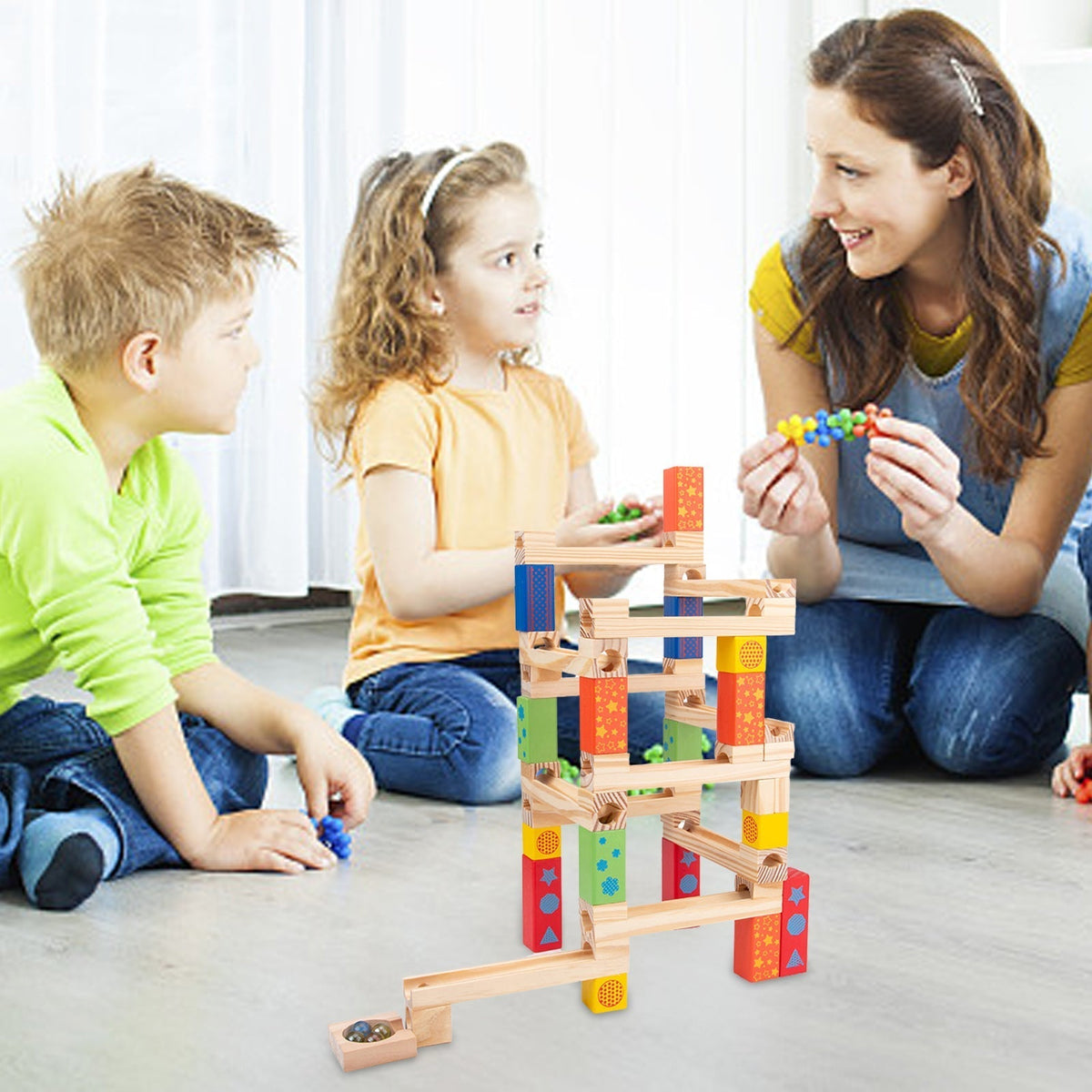 Marble Run Wooden Buildable Set