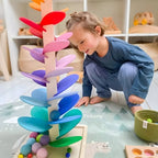 Marble Run Wooden Colorful Montessori 28 Inch