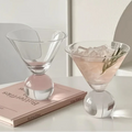 Martini Glass Globe-Shaped Hand-Cut Crystal