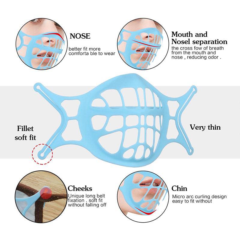 Mask Bracket 3D Food-Grade Silicone Set of 3