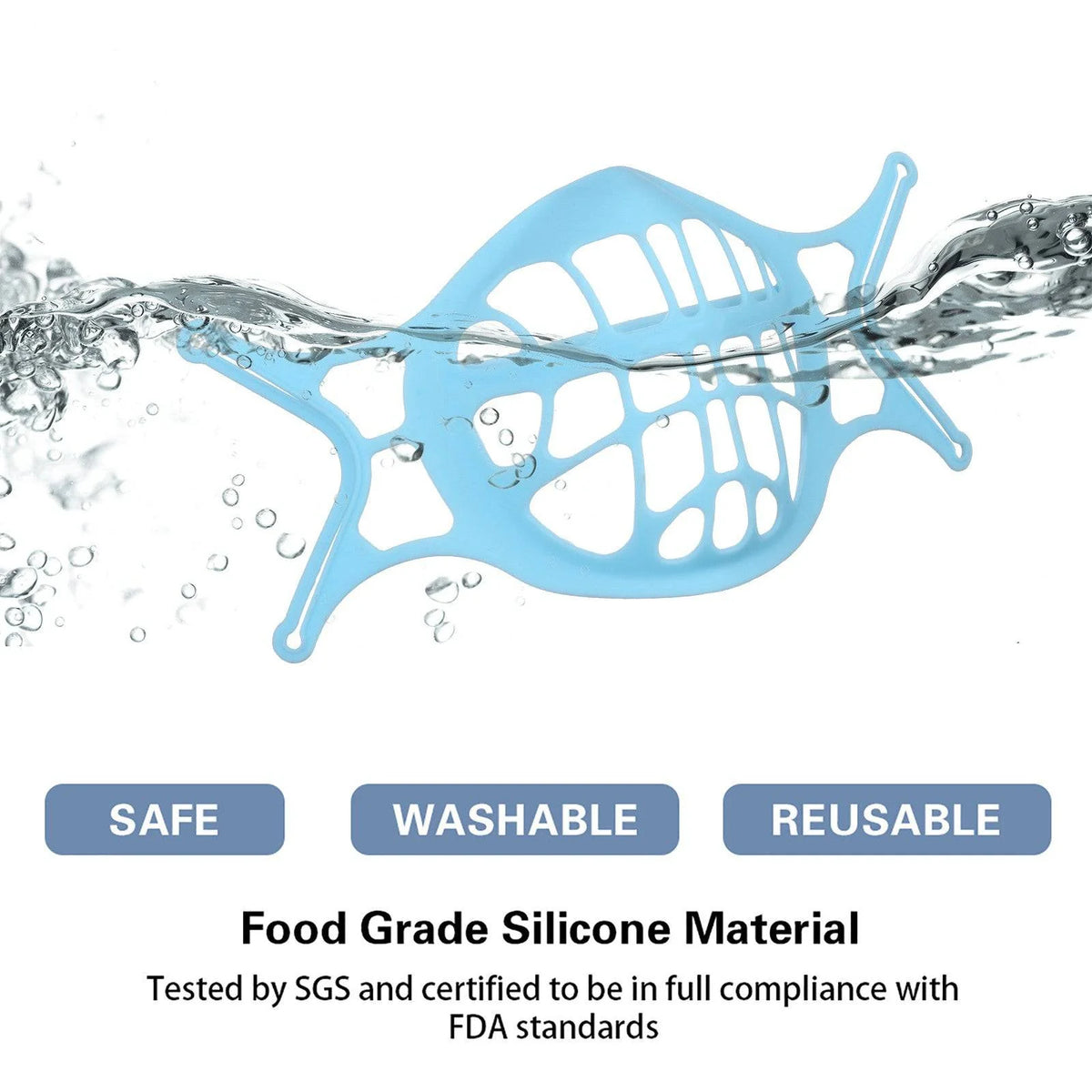 Mask Bracket 3D Food-Grade Silicone Set of 3