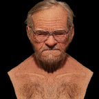 Mask Full Head Hyperrealistic Silicone Extended Chest Bib