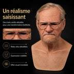 Mask Full Head Hyperrealistic Silicone Extended Chest Bib