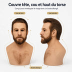 Mask Full Head Hyperrealistic Silicone Extended Chest Bib