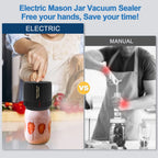 Mason Jar Vacuum Sealer Cordless Push-Button
