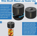 Mason Jar Vacuum Sealer Wide & Regular One-Button