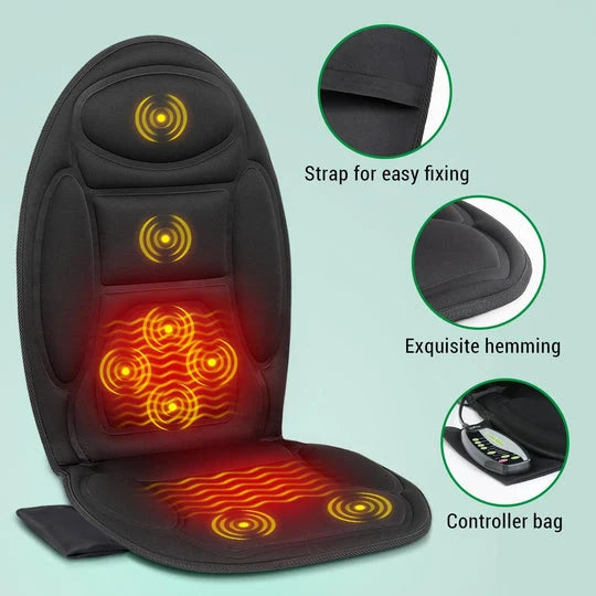 Massage Cushion Pad 8-Node Heated Corded Car Charger