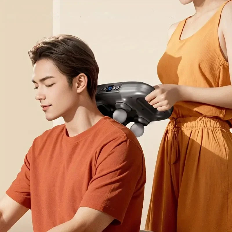 Massage Gun Deep Tissue 4 Interchangeable Heads 120-Minute Runtime