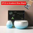 Matcha Bowl Set Ceramic Pouring Spout & Whisk Holder
