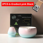 Matcha Bowl Set Ceramic Pouring Spout & Whisk Holder