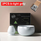 Matcha Bowl Set Ceramic Pouring Spout & Whisk Holder