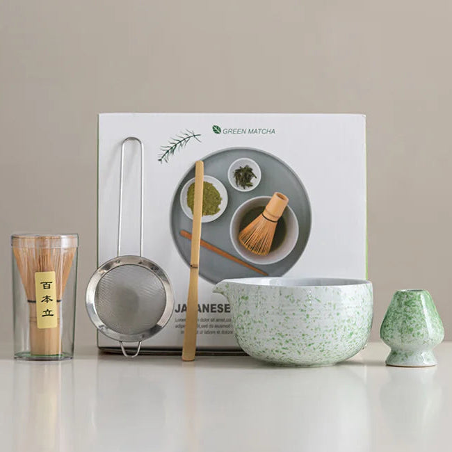 Matcha Bowl Set Ceramic Song Dynasty Style With Whisk