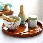 Matcha Set Bamboo Whisk & Spoon Glazed Ceramic Bowl