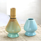 Matcha Set Bamboo Whisk & Spoon Glazed Ceramic Bowl