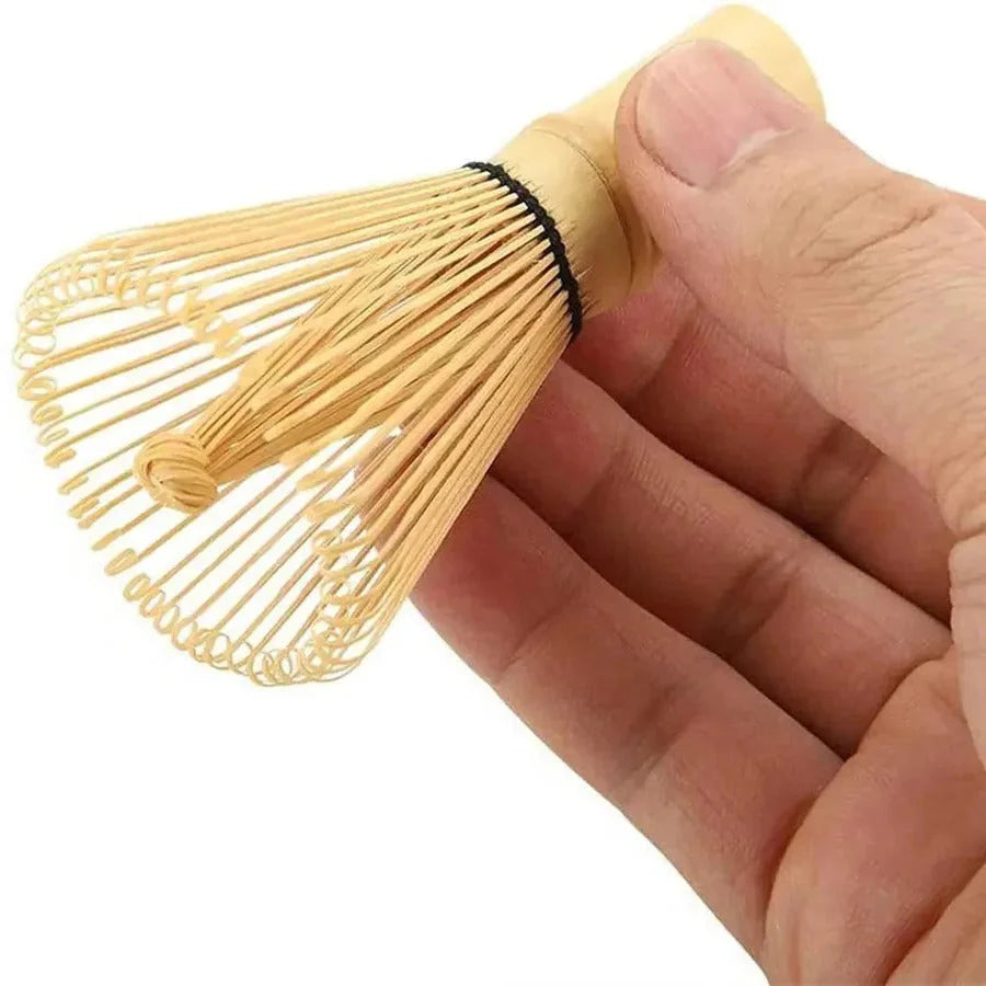 Matcha Set Bamboo Whisk & Spoon Glazed Ceramic Bowl