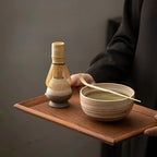 Matcha Tea Set 4-Piece Ceramic Bamboo Whisk & Spoon