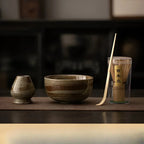 Matcha Tea Set 4-Piece Ceramic Bamboo Whisk & Spoon