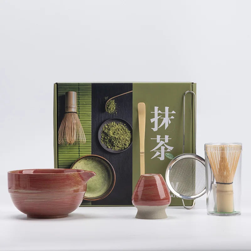 Matcha Tea Set 5-Piece Hand-Glazed Ceramic