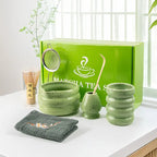 Matcha Tea Set 7 Piece Bamboo Whisk & Ceramic Bowl