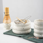 Matcha Tea Set 7 Piece Bamboo Whisk & Ceramic Bowl