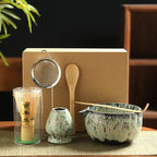 Matcha Tea Set Bamboo Whisk Marble Bowl 6-Piece