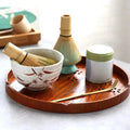 Matcha Tea Set Bamboo Whisk & Spoon Glazed Bowl