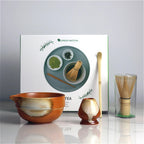 Matcha Tea Set Ceramic Bamboo Whisk Gift Box