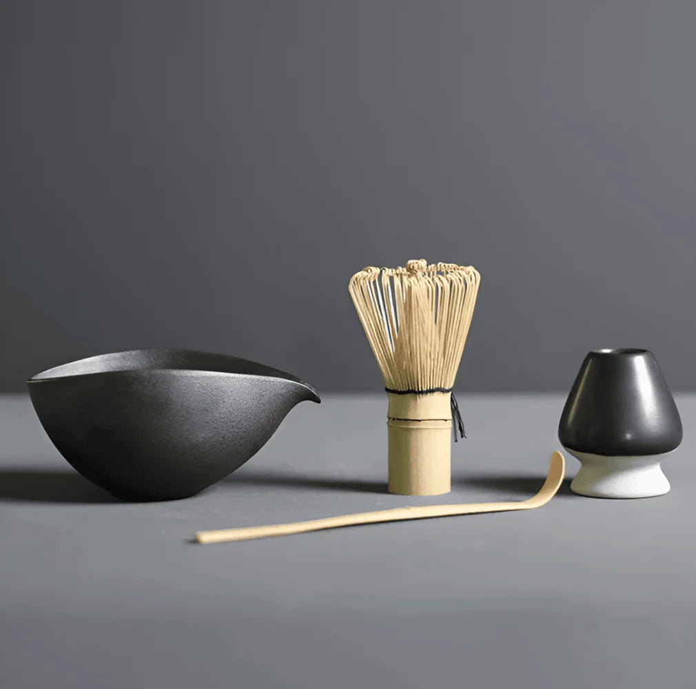 Matcha Tea Set Ceramic Bowl & Bamboo Tools