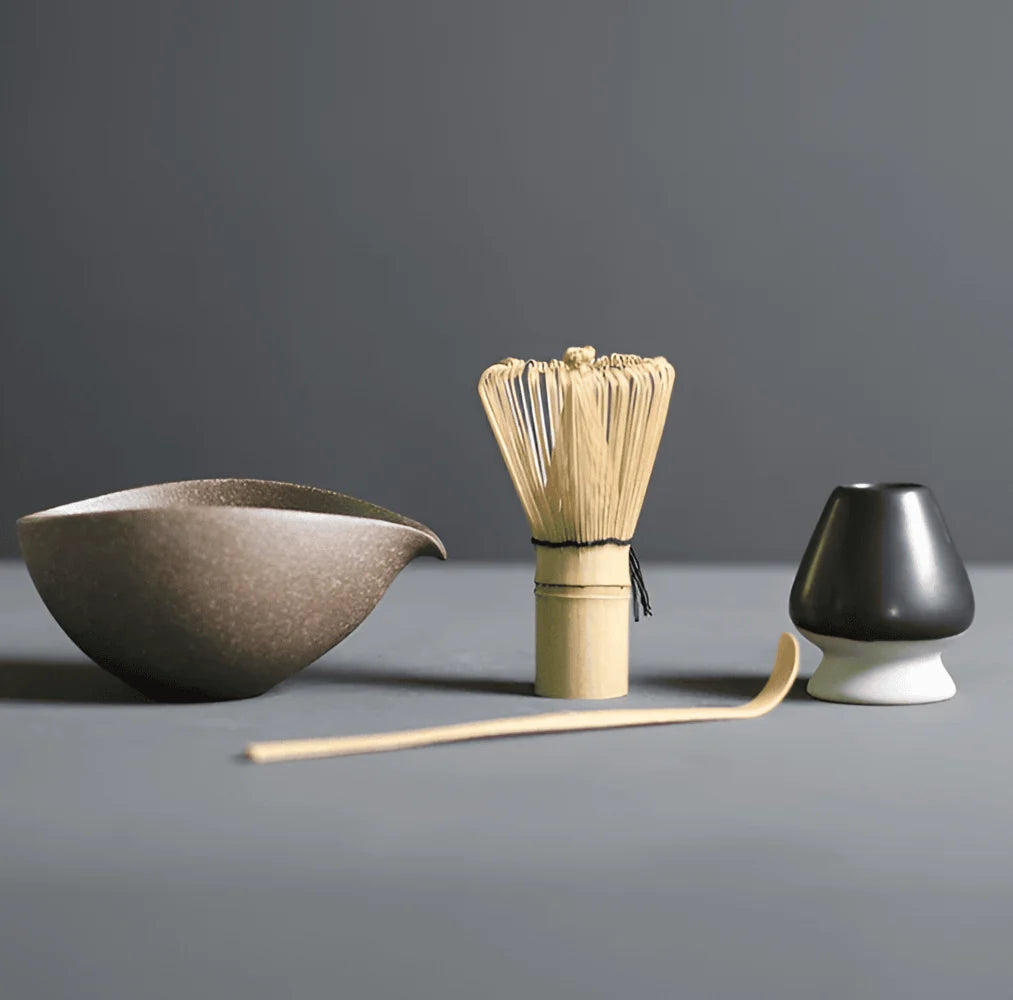 Matcha Tea Set Ceramic Bowl & Bamboo Tools