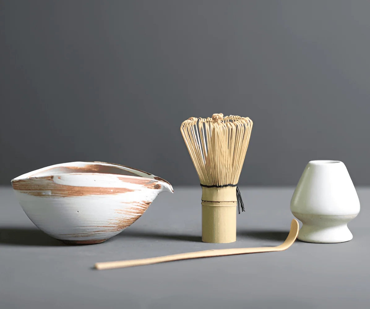 Matcha Tea Set Ceramic Bowl & Bamboo Tools